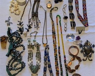 Lots of vintage costume jewelry