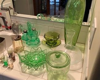 Vintage glass and barware
