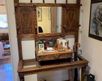Antique hall stand