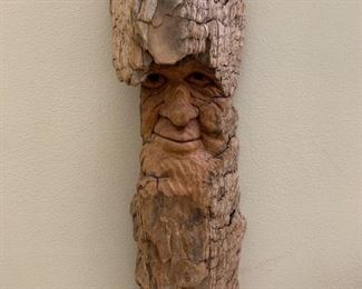 Carving signed T. Riley