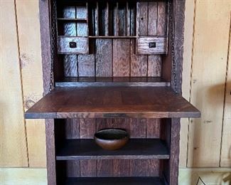 Gustav Stickley Writing Desk #518 Open