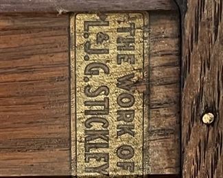 L & JG Stickley Round Table #573- Mark