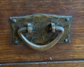 Stickley Brothers- 1 Drawer Server, Signed, Original Finish- Detail