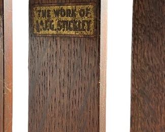 L & JG Stickley Magazine Stand #46- 21" Wide and 42" High, Signed White Decal. Label.