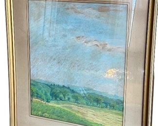 Pastel Signed Hudson