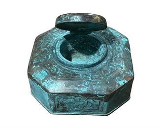 Tiffany Studios Zodiac Inkwell- Another View.