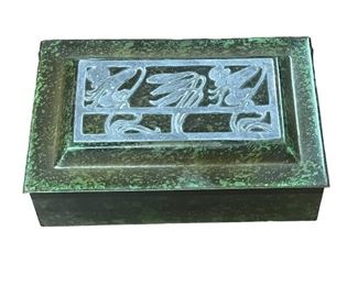 Heintz Art Metal Shop Sterling Over Bronze Box- Signed.