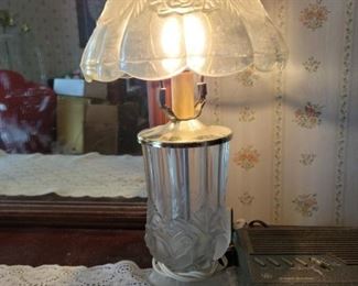 Glass Rose Lamp