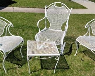 White Iron Patio Set