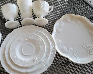 Assorted Milk Glass