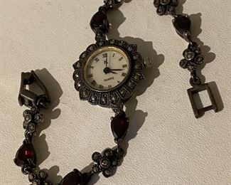 Women's Watch with Red Stones