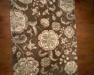 Brown Floral Rug