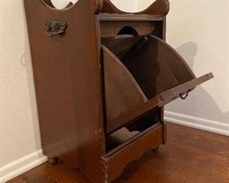 Antique Fireplace Purdonium, Coal Storage Bin, Scuttle Box. (Repurpose as a slipper box, magazine storage, waste bin, toys box etc...)