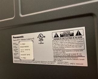 2010 Panasonic Flat Screen TV (Model TC-PS852)