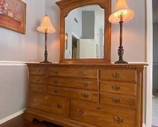 Customize Me! Oak Pennsylvania House Mirror and Dresser 