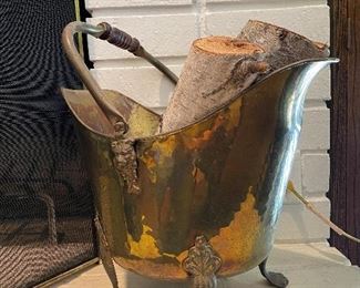 Double Spout Footed Scuttle Bucket (Repurpose as a planter)