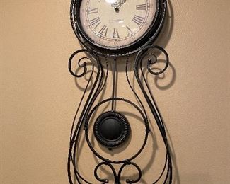 Ornate Black Wall Clock