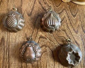 Vintage Copper Molds: Pineapple, Pear, Garlic...
