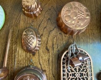 Vintage Copper Molds: Pineapple, Carrots, Fruit...