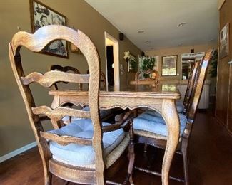 Customize Me! French Dining Table with 6 Ladder Back Chairs