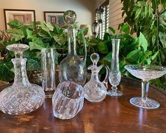 Crystal Decanters, Vases, etc...