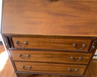 Antique slant front writing desk