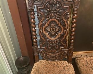8 Jacobean chairs
