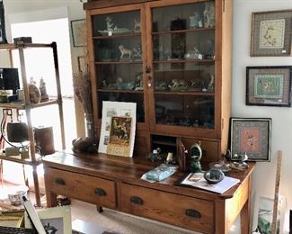 Library desk/primitive desk with topper (2 pieces)