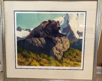 Signed and numbered Fred Mathetanz “King of the Mountain” framed #434/950