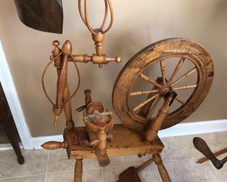 Flax spinning wheel 