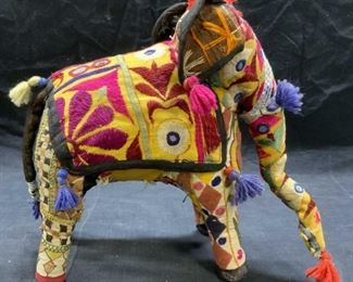 Hand Made Textile Elephant Soft Sculpture India
