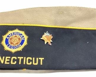 Wool American Legion Conn. Hat w Flag Pin, USA
