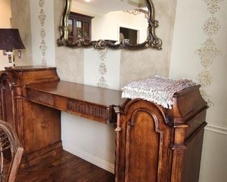 Mirror and console table
