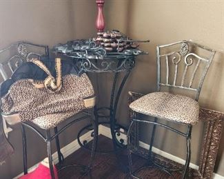 Bar table and chairs