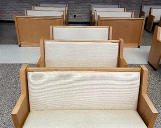 two person pews/benches.  upholstery removable.  Have many