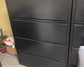 Multiple 4 drawer, 2 drawer lateral file cabinets