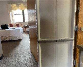 Plastic cabinet with shelves