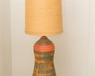 Signed ceramic table lamp.  Out of this world!  (34"h):  $200.00