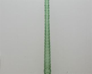 Vtg. Blenko 44"h tall green vase:  $300.00