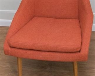 MCM West Elm upholstered Chair w/wood legs:  $160.00