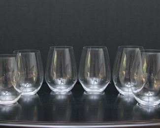 Riedel goblets:  $8.00 ea.