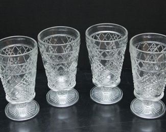 Vtg. pressed glass stems (4):  $16.00