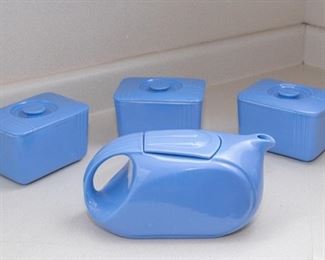 Vtg. Westing House -Hall China.  1 pitcher and 3 refrigerator dishes.  Perfect condition:  $124.00