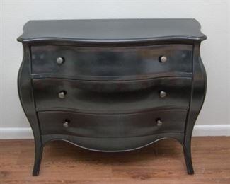 Crate & Barrel Bombe chest, 3 drawer (34.5"h x 39"w x 16.5" d):  $300.00