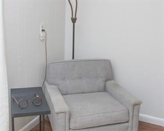 Vtg. Gray Club Chair.  A nice chair to spend quality time in!  $320.00