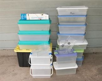Sterilite, HDX, Rubbermaid and Tamor storage tubs:  $3.00 - $10.00