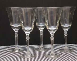 Water Goblets  w/sculpted stem (4):  $24.00 *1 goblet is givt with purchase!