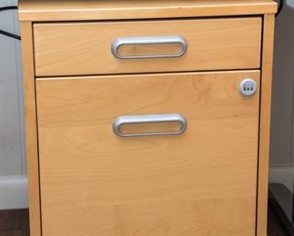 File cabinet 4 drawer w/lock (25"h x 18" w x 24.5"d) on caster.   Automatic easy close drawers:  $280.00 ea. 2 available