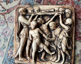 "The Festival"  Vtg. chalk art:  $58.00 (as is)