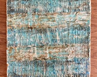 "Twin Falls" signed by ~ Tim Lancaster (local artist).  Acrylic/Resin on wood (10" squared):  $60.00 ea.